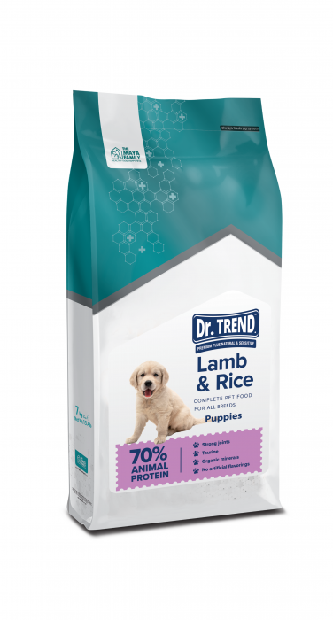 Hrana uscata completa Dr.Trend Puppies pentru catei - Miel si orez, 7kg [1]