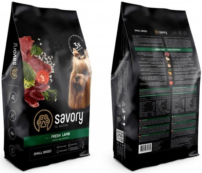 Hrană uscată completa Savory pentru câini adulți de talie mică - cu carne proaspătă de miel, 8 kg [3]