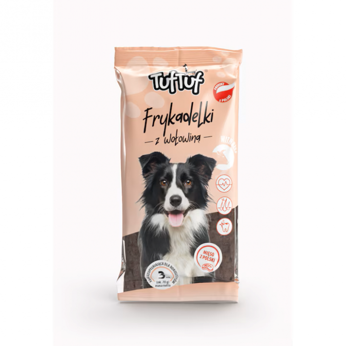 Recompense Tuf Tuf Fricks pentru caini adulti - cu carne de vita, 60g [1]