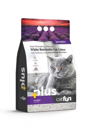 Asternut Igienic - Asternut igienic bentonita Catfun Plus pentru pisici - Lavanda, 10L
