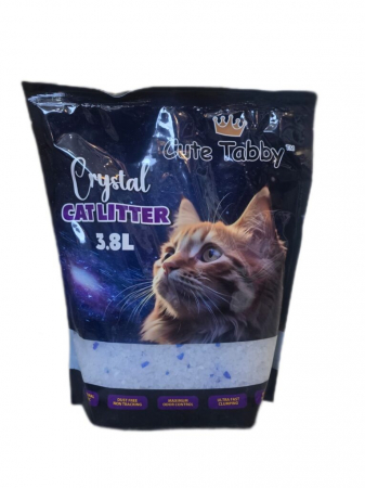 Asternut Igienic - Asternut igienic Cute Tabby pentru pisici - Lavanda, Silicat 3.8L/1.5kg