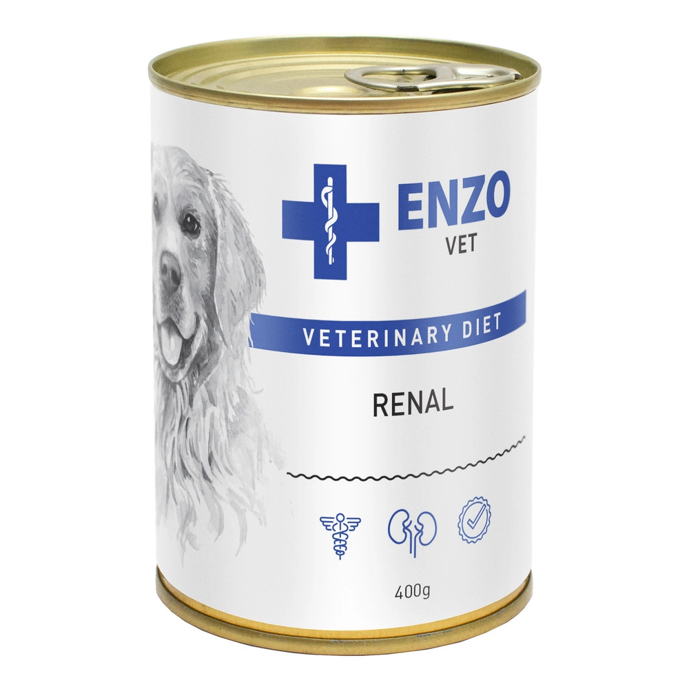 Hrana Umeda - Dieta Veterinara Enzo Vet Renal pentru caini cu insuficiență renală - cu carne de vita, 400g