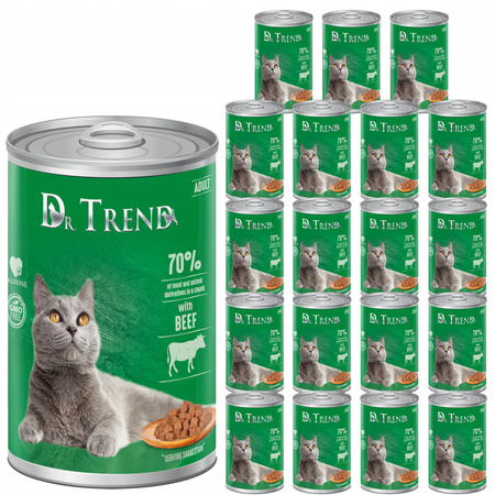 Hrana umeda completa Dr.Trend Premium pentru pisici adulte cu carne de vita in sos delicat, 400g [1]