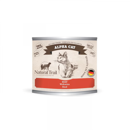 Hrana Umeda - Hrana umeda completa Natural Trail pentru pisici - Vita, 200g