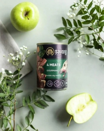 Hrana umeda completa Savory pentru câini adulți de toate rasele - cu 4 tipuri de carne, 800g [1]