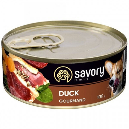 Hrana Pentru Caini - Hrana umeda completa Savory pentru câini adulți de toate rasele - cu carne de rață, 100g 