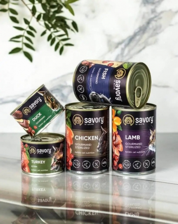 Hrană umedă completa Savory pentru pisici sterilizate - cu carne miel, 100g [2]