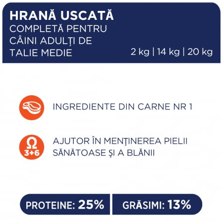 Hrana uscata completa Club 4 Paws pentru caini de talie medie, 14kg [2]