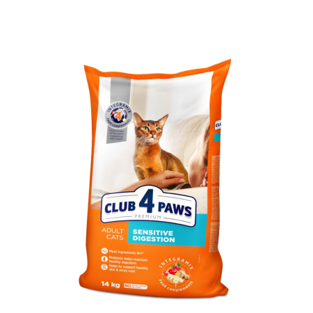 Hrană Uscata - Hrana uscata completa Club 4 Paws Premium Sensitive pentru pisici adulte, 14kg