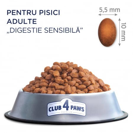 Hrana uscata completa Club 4 Paws Premium Sensitive pentru pisici adulte, 14kg [1]