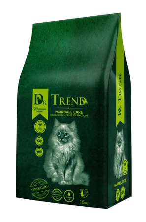 Hrană Uscata - Hrana uscata completa Dr.Trend Hairball Care Premium pentru pisici adulte - eliminarea ghemotoacelor de blana, 15 kg