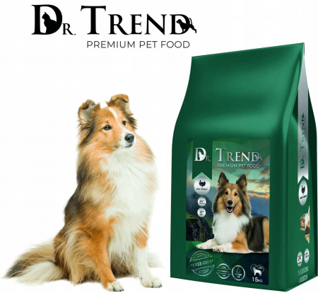 Hrana uscata completa Dr.Trend Premium pentru caini adulti de talie medie - cu curcan, 15 kg [1]