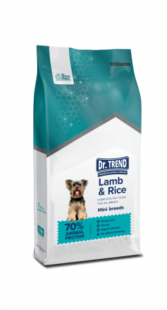 Hrana Uscata - Hrana uscata completa Dr.Trend Super Premium pentru caini de talie mica - Miel si orez, 7kg