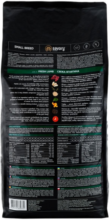 Hrană uscată completa Savory pentru câini adulți de talie mică - cu carne proaspătă de miel, 8 kg [3]
