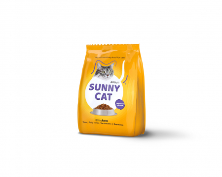 Hrană Uscata - Hrana uscata completa Sunny Cat Chicken pentru pisici - cu carne de pui, 400g
