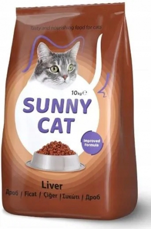 Hrană Uscata - Hrana uscata completa Sunny Cat Liver pentru pisici adulce - cu ficat, 10kg