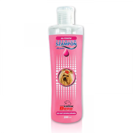 Sampon si Balsam - Sampon pentru caini, Super Beno pentru Yorkshire Terrier - Extract de ovaz si zmeura, 200 ml