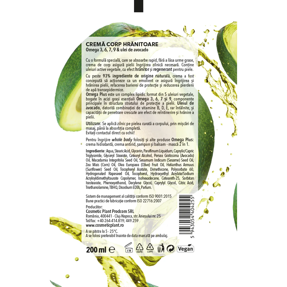 Cremă corp hrănitoare OMEGA Plus [2]
