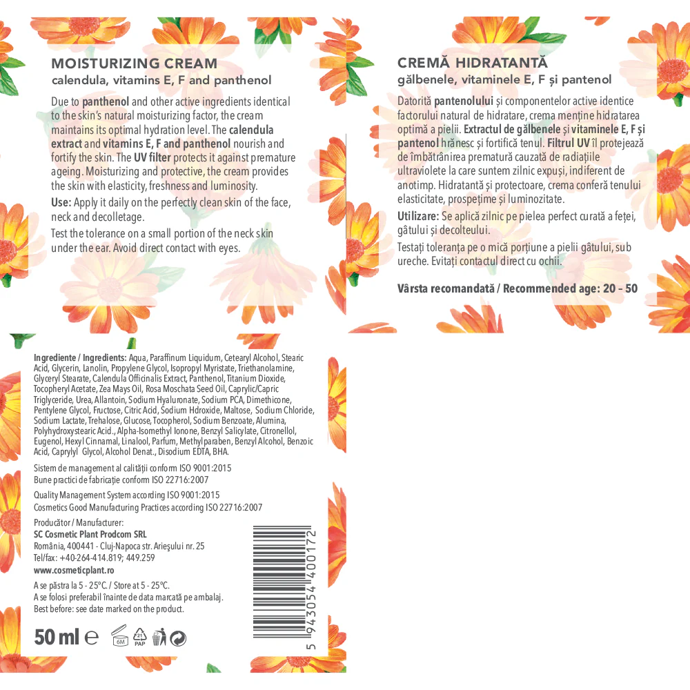 Cremă hidratantă Gălbenele [3]