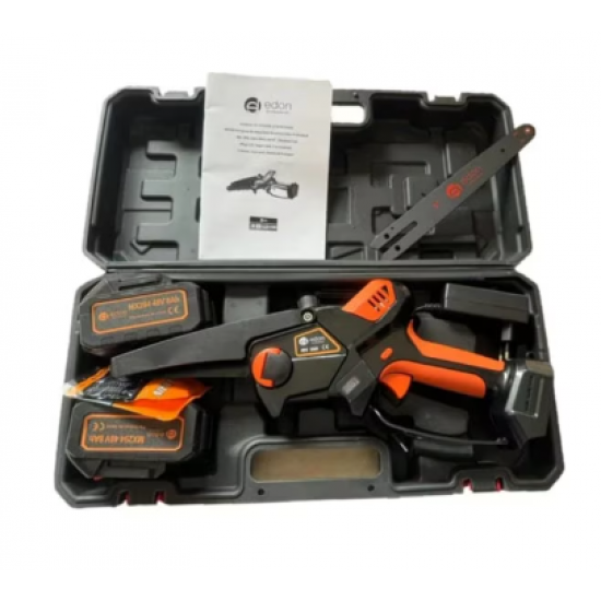 Fierastrau de mana pe acumulatori Edon Profesional 48V, 8Ah, Lama 25cm, Afisaj LCD, Ungere lant, 2 acumulatori, 2 lanturi, Incarcator, Geanta de transport MX294 [3]