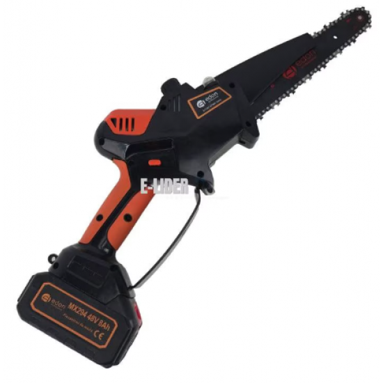 Fierastrau de mana pe acumulatori Edon Profesional 48V, 8Ah, Lama 25cm, Afisaj LCD, Ungere lant, 2 acumulatori, 2 lanturi, Incarcator, Geanta de transport MX294 [2]