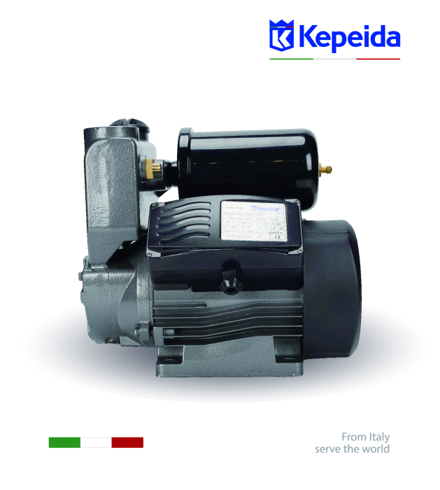 Pompă de apă de suprafață KEPEIDA PM90-1500Z, 1500 W, debit max 110 Litri/minut, înălțime maximă 60 metri, bobinaj 100% cupru, tehnologie și design italian [3]