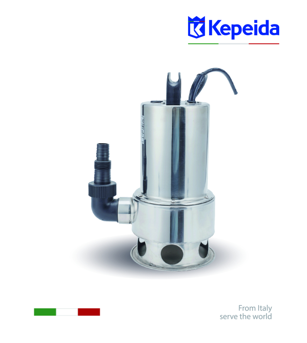 Pompă submersibilă pentru apă murdară KEPEIDA MVS750F, 750W, debit maxim 185 Litri/minut, înălțime maximă de refulare 10 metri, bobinaj 100% cupru, tehnologie și design italian [3]