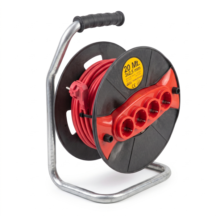 Prelungitor electric , pe rola cu tambur, 20m, 3x2.5mm, 4 prize, 3500W CAMPION [2]
