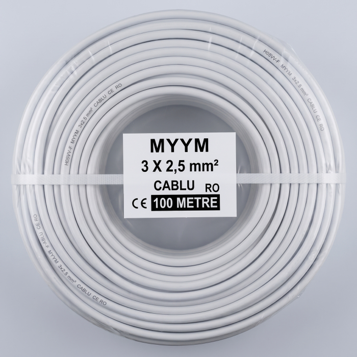 Rola Cablu Flexibil Lițat Curent MYYM 3x2.5 mm, 100m, 300/500V [2]