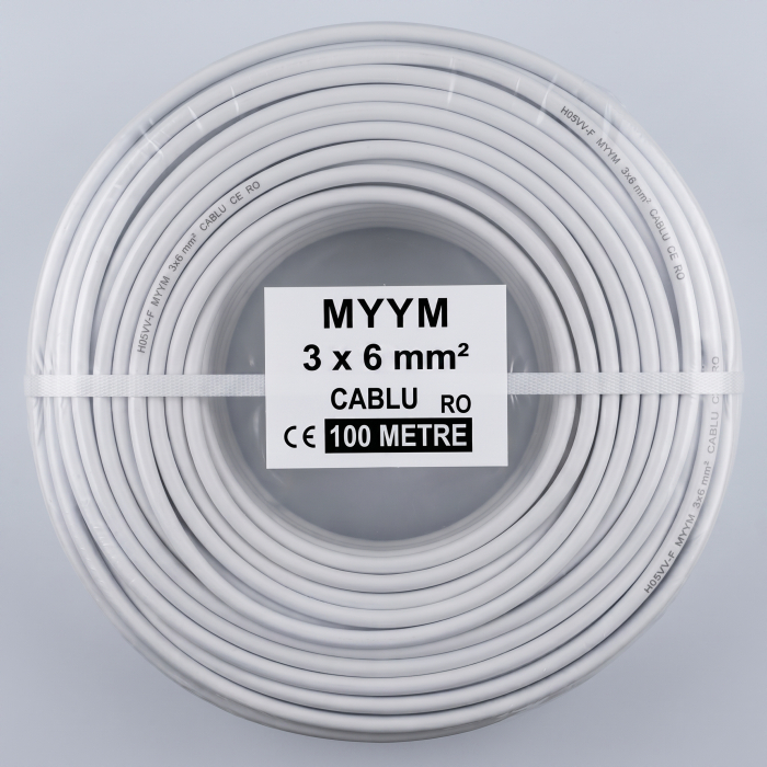 Rola Cablu Flexibil Lițat Curent MYYM 3x6 mm, 100m, 300/500V [2]