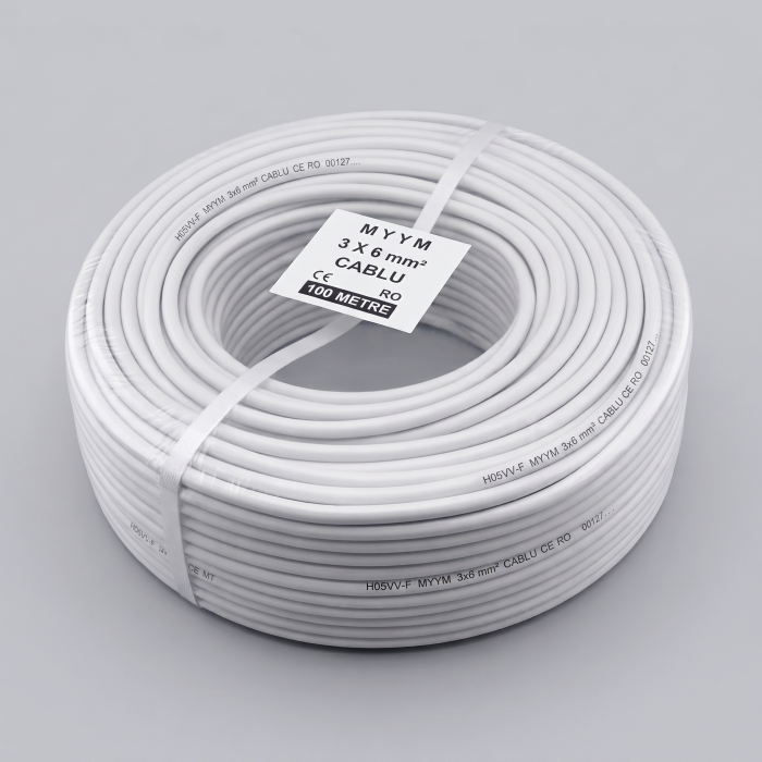 Rola Cablu Flexibil Lițat Curent MYYM 3x6 mm, 100m, 300/500V [3]