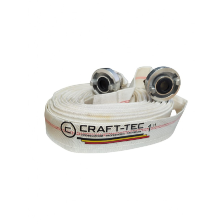 POMPE APA - Furtun pompier 1" 20M 8 BARI, ALB , CU cuple, Craft-tec MX1209