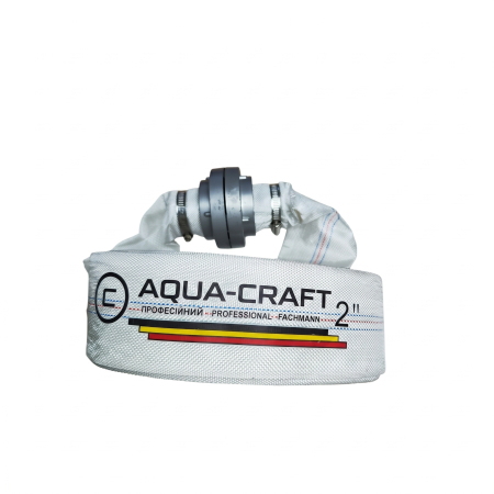 POMPE APA - Furtun pompier 2'' 30M 8 BARI, ALB, CU CUPLE, ambalat la cutie, Aqua-Craft MX1218