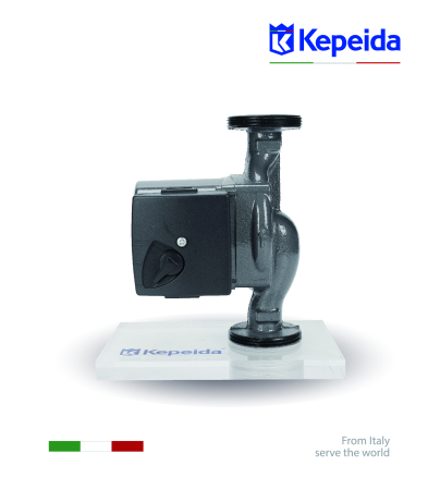 Pompă de recirculare apă KEPEIDA KPS32-8-180, 260/190/135 W, 2850 RPM, debit 5.4/3.6/2.0 mc/oră, Presiune maximă 10 bar, bobinaj 100% cupru, tehnologie și design italian [1]