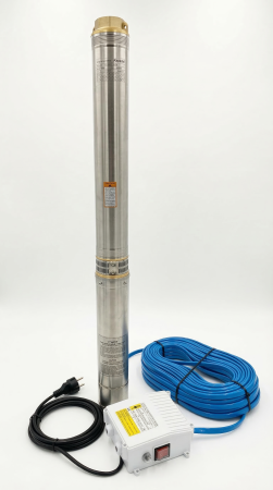 POMPE APA - Pompa submersibila pentru put adanc KEPEIDA 4SPM1010-1.5, 1.5 kW, otel inoxidabil, debit maxim 14.4 mc/ora, inalțime maxima de refulare 67 metri, bobinaj 100% cupru, tehnologie si design italian