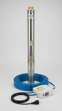 POMPE APA - Pompa submersibila pentru put adanc KEPEIDA 4SPM414-1.1, 1.1 kW, otel inoxidabil, debit maxim 5.4 mc/ora, inalțime maxima de refulare 102 metri, bobinaj 100% cupru, tehnologie si design italian