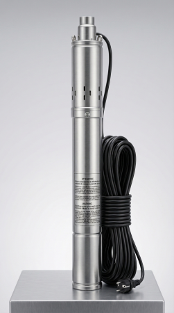 POMPE APA - Pompa submersibila pentru put KEPEIDA 3QGD1-75-0.75, 750 W, otel inoxidabil, debit maxim 1.8 mc/ora, inalțime maxima de refulare 125 metri, bobinaj 100% cupru, tehnologie si design italian