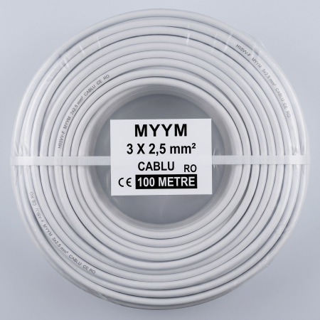 Rola Cablu Flexibil Lițat Curent MYYM 3x2.5 mm, 100m, 300/500V [1]