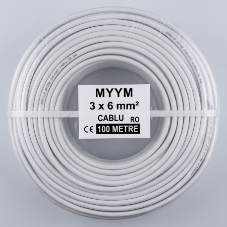 Rola Cablu Flexibil Lițat Curent MYYM 3x6 mm, 100m, 300/500V [1]