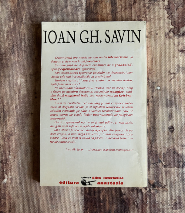 Ioan Gh. Savin - Iconoclaști și apostați contemporani [2]