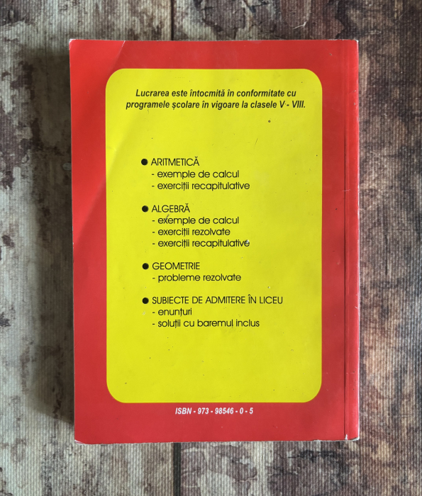 Florica Vancea, Radu Luncan, Ovidiu Butișcă, Octavian Butișcă - Matematică de gimnaziu. Ghid practic pentru elevi și părinți. [2]