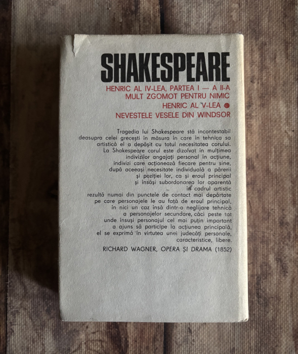 Shakespeare - Henric al IV-lea, partea I - a II-a, Mult zgomot pentru nimic, Henric al V-lea, Nevestele vesele din Windsor [2]