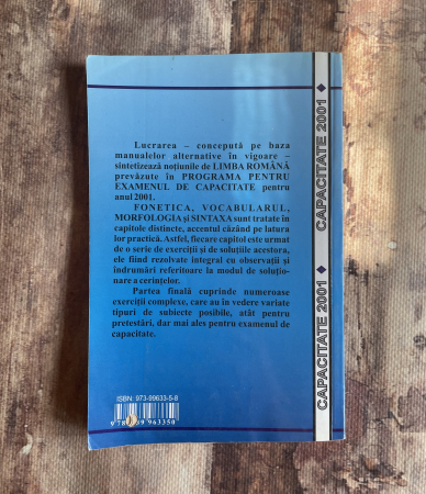 Marinela Popa, Ion Popa - Limba română. Manual preparator pentru examenul de capacitate. [1]