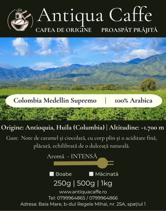Colombia Medellin Supremo – Cafea de origine 100% Arabica | Antiqua Caffe [2]