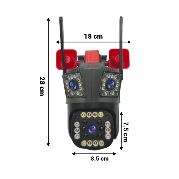 Cameră de Supraveghere 3 lentile, WiFi/4G, 12MP Ultra HD, PTZ 355° [3]
