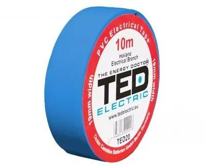 ACCESORII CAMERE - Banda izolatoare TED TED004833, lungime 10m, diametru 19mm, albastra