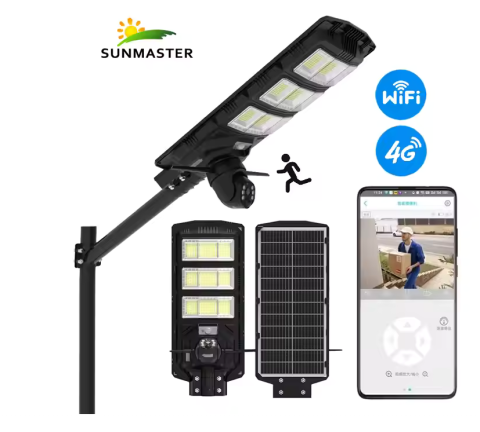 ACCESORII CAMERE - Lampa Solară cu Cameră de Supraveghere Încorporată, 4G, IP65, 450W