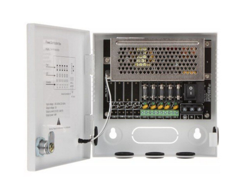 Sursa de alimentare in cutie de metal, 5 iesiri, 4 Ah, 12 V, Dahua, PFM340-5CH [1]