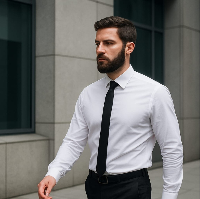 Camasa alba manseta butoni Antonio Assante [3]