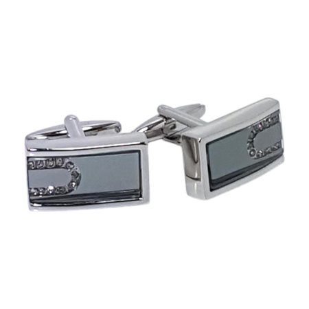 Shop - Butoni eleganți bărbați argintii cu pietre – Antonio Assante